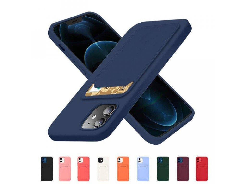 Zadní kryt s kapsou na kreditní karty a doklady silikonový pro Samsung Galaxy A52s 5G / A52 5G / A52 4G růžový