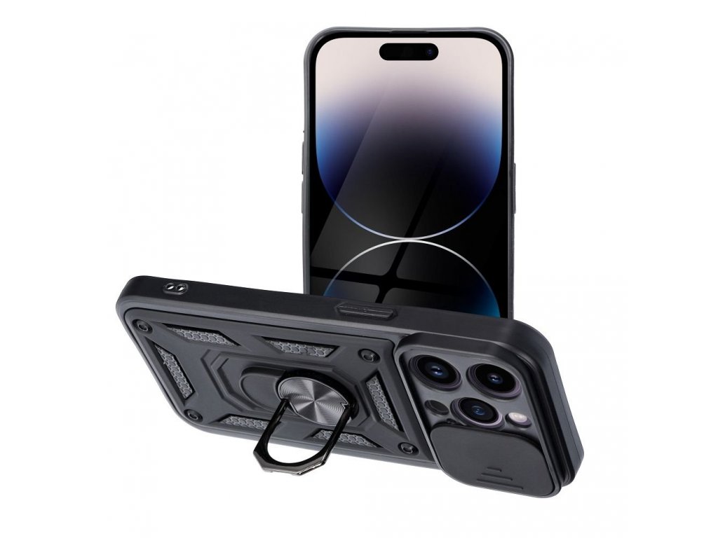 Zadní kryt SLIDE ARMOR pro IPHONE 14 Pro černý