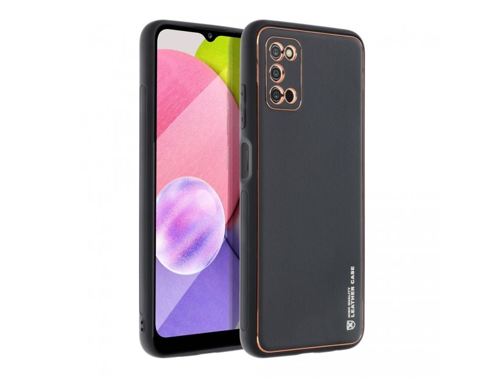 Zadní pouzdro Forcell LEATHER pro SAMSUNG Galaxy A03S černé