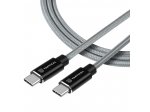026 Fast Rope Kevlar Kabel USB-C/USB-C 100W 20V/5A 2m šedý
