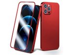 360 Full Case iPhone 13 Pro Max zadní a přední kryt + tvrzené sklo červený