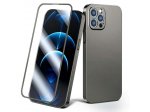 360 Full Case iPhone 13 Pro zadní a přední kryt + tvrzené sklo šedé