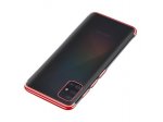 Clear Color case gelové pouzdro s metalickým rámem Samsung Galaxy A51 červené