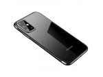 Clear Color case gelové pouzdro s metalickým rámem Samsung Galaxy A71 černé