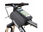 Cyklistická taška na rám + odnímatelné pouzdro na telefon do 6,5 palců 1.5L černé (WBB7BK)