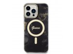 Guess Marble IML MagSafe Kompatibilní Zadní Kryt pro iPhone 14 Pro Max Black