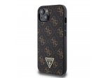 Kryt Guess PU Leather 4G Triangle Metal Logo pro iPhone 13 - černý