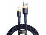 Kabel USB Cafule pro iPhone Lightning 8-pin 1,5A 2 metry modro/zlatý CALKLF-CV3