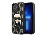 Monogram Ikonik Patch Pevný kryt Karl Lagerfeld pro iPhone 13 Pro černo/černý 