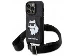 Kryt Karl Lagerfeld Crossbody Saffiano Monogram Choupette pro iPhone 14 Pro Max - černý