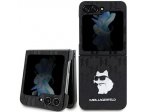 Originální pouzdro KARL LAGERFELD Saffiano Mono Choupette PIN pro Samsung Z Flip 5 - black