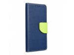 Pouzdro Fancy Book Huawei P40 Lite E tmavě modré/limetkové