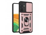 Pancéřové pouzdro s krytem fotoaparátu  Hybrid Armor Camshield pro Samsung Galaxy A14 růžové