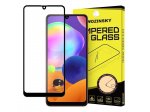 Super odolné tvrzené sklo Full Glue na celý displej s rámem Case Friendly Samsung Galaxy A31 černé