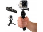 Úchyt s mini stativem pro sportovní kamery GoPro SJCAM černý