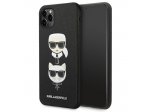 Zadní kryt pro iPhone 11 Pro Max 6,5" černý Saffiano Karl&Choupette Head