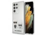 Zadní kryt pro Samsung Galaxy S21 Ultra G998 Transparent Karl & Choupette KLHCS21LCKTR