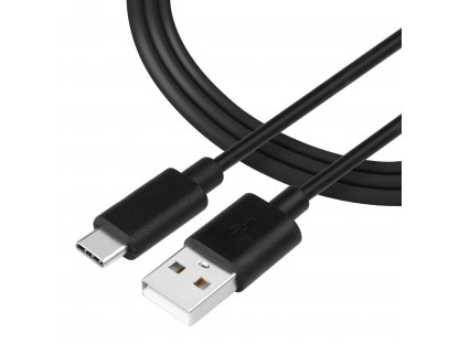 004 Smooth Thread Kabel USB-A/USB-C 0.3m černý