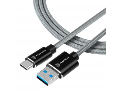 022 Fast Rope Kevlar Kabel USB-A/USB-C 1m šedý