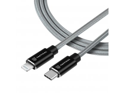 031 Fast Rope Kevlar Kabel USB-C/Lightning MFI  1m šedý