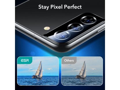 2-PACK TVRZENÉ SKLO ČOČKY FOTOAPARÁTU pro GALAXY S22 / S22+ PLUS ČERNÉ