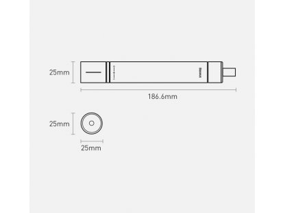 2v1 LED baterka do auta / bezpečnostní kladívko pro rozbití skla šedé (CRSFH-B0A)