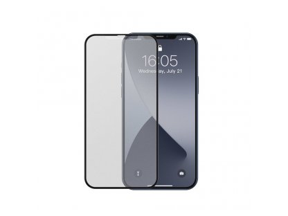 2x matné tvrzené sklo 0;25 mm na celý displej s rámem iPhone 12 mini černé (SGAPIPH54N-KM01)