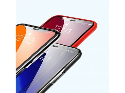 2x sklo na celý displej s rámem Full Screen 0.3mm 9H iPhone 11 / iPhone XR + pozicionér černé (SGAPIPH61-WD01)