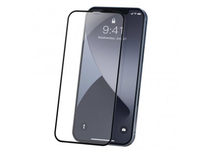 2x tvrzené sklo 0;23 mm na celý displej s rámem iPhone 12 mini černé (SGAPIPH54N-PE01)