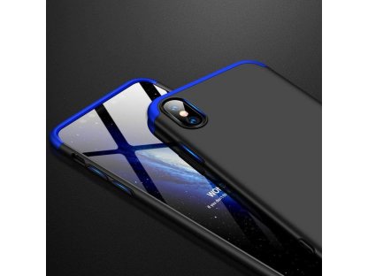 360 Protection Case pouzdro na přední i zadní část telefonu iPhone XR černo/modré