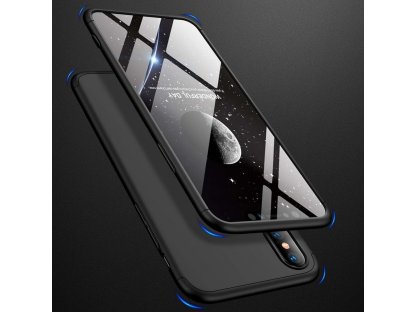 360 Protection Case pouzdro na přední i zadní část telefonu iPhone XS Max černé (logo hole)