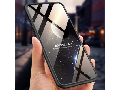 360 Protection Case pouzdro na přední i zadní část telefonu iPhone XS Max černé (logo hole)