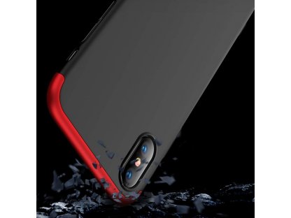 360 Protection Case pouzdro na přední i zadní část telefonu iPhone XS Max černo/červené