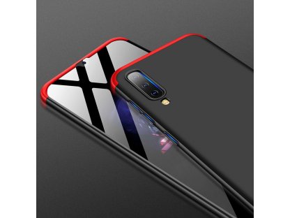 360 Protection Case pouzdro na přední i zadní část telefonu Samsung Galaxy A70 černo/červené