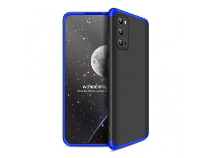 360 Protection Case pouzdro na přední i zadní část telefonu Samsung Galaxy S20 černo/modré