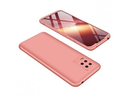 360 Protection Case pouzdro na přední i zadní část telefonu Xiaomi Mi 10 Lite růžové