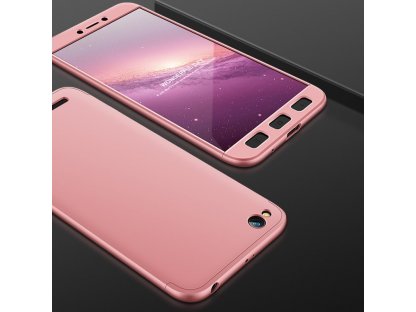 360 Protection Case pouzdro na přední i zadní část telefonu Xiaomi Redmi 5A růžové