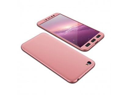 360 Protection Case pouzdro na přední i zadní část telefonu Xiaomi Redmi Note 5A růžové