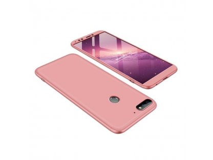 360 Protection pouzdro na přední i zadní část telefonu Huawei Y7 Prime 2018 růžové