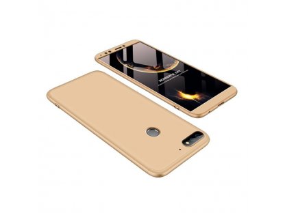 360 Protection pouzdro na přední i zadní část telefonu Huawei Y7 Prime 2018 zlaté