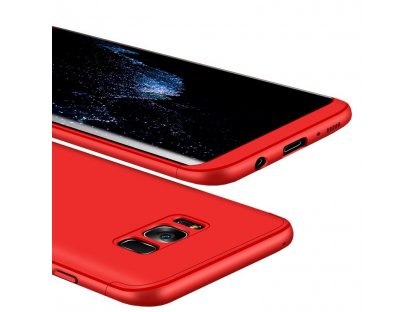 360 Protection pouzdro na přední i zadní část telefonu Samsung Galaxy S8 Plus G955 červené