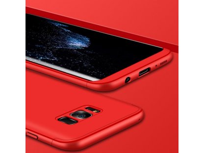 360 Protection pouzdro na přední i zadní část telefonu Samsung Galaxy S8 Plus G955 červené