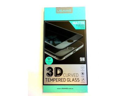 3D Matte Curved Tvrzené Sklo černé pro iPhone 7 Plus