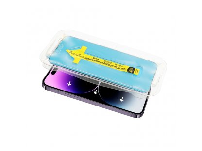 5D Full Glue Tempered Glass for iPhone 15 Pro Max black + applicator