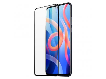 9D Tvrzené sklo 9H pro celý displej s rámečkem Xiaomi Redmi Note 11 / 11T 5G / Poco M4 Pro 5G černé (vhodné do pouzdra)