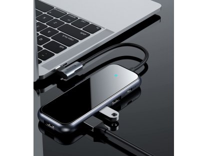 Adaptér HUB USB Typ C na 4x USB 2.0 do MacBook / PC šedý (CAHUB-JZ0G)