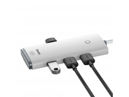 Adaptér HUB USB Type C - 4x USB 3.0 25cm - bílý 25cm (WKQX030302)