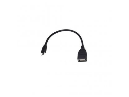 Adaptér kabel MicroUSB - OTG kabel černý