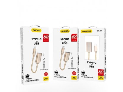 Adaptér kabel OTG z USB 2.0 na micro USB černý (L15M)