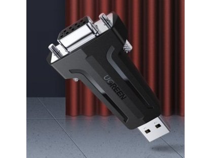 Adaptér převodník DB9 RS-232 - USB černý (80111 CM326)